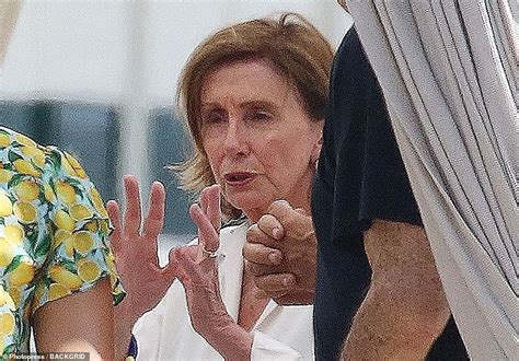 nancy pelosi nude|Nancy Pelosi, 82, wears a plunging swimsuit for Italian beach day